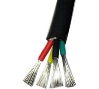 Screened Pure Copper Core Cable, Silicone Rubber Cable 2 3 4 Core 17-22 AWG 0.3-1.5mm2 2-10 meters(4core 1.0mm2,10meter)