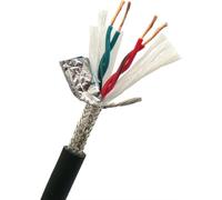 Screened Pure Copper Core Cable, Twisted Pair Shielded Drag Chain Cable 4-16 Core 0.2-1.5 mm² 1 meter(4 Core,0.2mm2(24AWG))