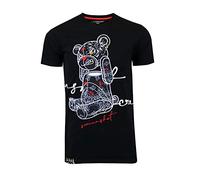SCREENSHOT-1202-SS-1 Mens Hipster Hip-Hop Premium Stylish Longline Urban High Density Gel Tee, S11122-black, 3XL