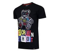 SCREENSHOT-1202-SS-2 Mens Hipster Hip-Hop Premium Urban Streetwear Latest Animation Fashion T-Shirts, S11110-black, Medium