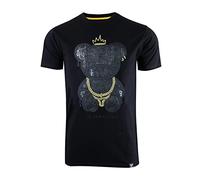 SCREENSHOT Mens Hip-Hop Streetwear Premium Quality Tee - Stylish Rhinestone Patch Embroidery High Density Gel Print T-Shirt