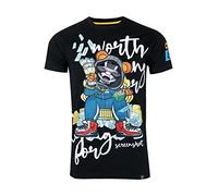 SCREENSHOT Mens Hip-Hop Streetwear Premium Quality Tee - Stylish Rhinestone Patch Embroidery High Density Gel Print T-Shirt