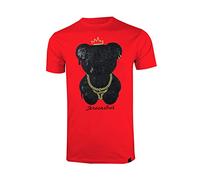 SCREENSHOT Mens Hip-Hop Streetwear Premium Quality Tee - Stylish Rhinestone Patch Embroidery High Density Gel Print T-Shirt