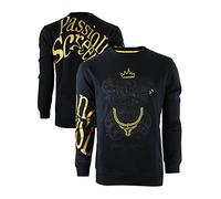 SCREENSHOT Mens Urban NYC Graffiti Hip Hop Fleece Pullover Active Fashion Crew Neck Sweatshirt Top, F11222-black, S