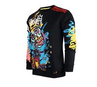 SCREENSHOT Mens Urban NYC Graffiti Hip Hop Fleece Pullover Active Fashion Crew Neck Sweatshirt Top, F11264-black, Large