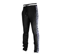SCREENSHOT-P11004 Mens Hip Hop Premium Slim Fit Track Pants - Athletic Jogger Side Stripe Animal Pattern Print Bottoms-Black/Zebra-Medium