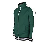 SCREENSHOT Screenshotbrand Mens Hip Hop Premium Slim Track Jacket - Side Taping - green - Medium