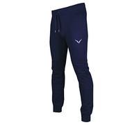 SCREENSHOT Sports Mens Premium Slim Fleece Pants Zipper Pockets - Athletic Jogger Fitness Workout Gym Sweatpants - blue - X-Large