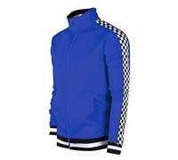 SCREENSHOT-TRACK JACKET Mens Urban Hip Hop Premium Track Jacket - Slim Fit Side Taping Sportswear Urbanwear Streetwear Top, F11854-royal, M