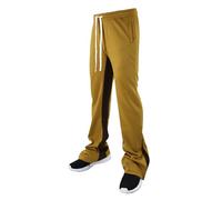 SCREENSHOT Track Pants 3202 Mens Streetwear Premium Stacked Flare Fit Urban Track Pants Workout Athletic Bottoms, S41702-khaki, 3X-Large