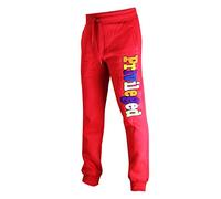 Screenshotbrand Mens Hip Hop Premium Slim Fit Track Pants - Athletic Jogger Bottom with Side Taping - Red - Medium