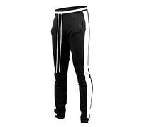 Screenshotbrand Mens Hip Hop Premium Slim Fit Track Pants - Athletic Jogger Bottom with Side Taping, S41700-black, XXL