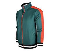 Screenshotbrand Mens Hip Hop Premium Slim Track Jacket - Side Taping - green - Medium