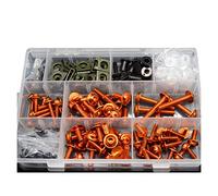 Screw accessories Motorcycle Fairing Body Bolt Kit Screw Spire Speed Fastener Clip Mounting Nut For H-ONDA VF750S For SABRE VF750 S VF 750S 750 1982 1983 1984 1985(Orange)