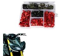 Screw accessories Motorcycle Fairing Bolts Nuts Kit For Suzuki For Volusia VS 800/1400 VS800 VS1400 Intruder DR125SM DR-Z400SM Body Fastener Clips Screw(Black- Silver)