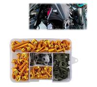 Screw accessories Motorcycle Fairing Bolts Nuts Kit For Suzuki RM85 RM100 RM125 RM250 RM 250 125 100 Bolt Screw Nut Kits Body Fastener Clips(Yellow)