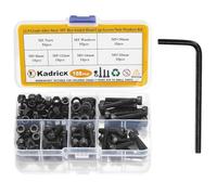 Screw and nut Set,Bolts and Nuts Set kit,nut and Bolt Assortment kit M3/M4/M5/M6 Slotted Pan Head Hex Bolts and Nuts Sets (155pcs, M5)