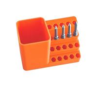 Screw Bit Holder,Storage Rack Screwdriver Head - Screw Hex Shank Bit Organizer Box for Repairman Plumber Garage Basement