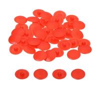 Screw Covers Caps, 100PCS Cap, 12mm Waterproof Plastic Decorative for Phillips Cam Lock Nuts Self-Tapping Screws, Red(Red)
