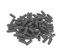 Screw Covers Caps, 100pcs Rubber End 20mm(13/16") ID Vinyl PVC Round Tube Bolt Cap Cover Thread Protectors Red(Dark Grey,4mm)