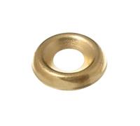 Screw Cup Washer No. 6 Electro Brass Plated Screw Surface Finishing Cup Washer Pack of 100 (Electro Brass, No. 6)