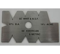 SCREW CUTTING GAUGE 55 DEGREE BSW / BSF / BA AND ACME STAINLESS STEEL