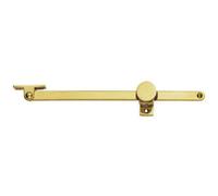 Screw Down Adjustable Casement Window Stay 246 X 19mm Polished Brass