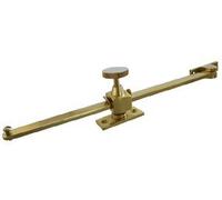 Screw Down Casement Window Stay 305mm - Polished Brass