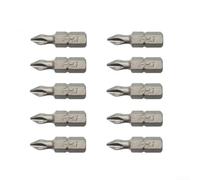 Screw Driver Bit Collection Ten Reliable Pieces with an Anti Slip Feature at a Length of 25mm (PH1)