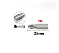Screw Driver Bit Collection Ten Reliable Pieces with an Anti Slip Feature at a Length of 25mm (PH3)