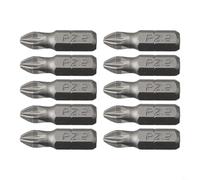 Screw Driver Bit Collection Ten Reliable Pieces with an Anti Slip Feature at a Length of 25mm (PZ2)