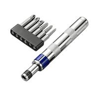 Screw Driver Set | Universal Magnetic 6 Bits Metal Portable | Screw Removal Kit | for DIY Projects Appliance Furniture Bicycle Car Repair Outdoor Work