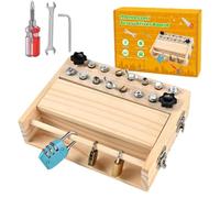 Screw Driver Toy for Kid, Learning Screwdriver Board, Wooden Basic Skills