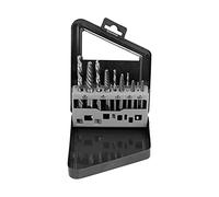 Screw Extractor Drill Bit Set EX - 1 to EX - 5, Left Hand Cobalt British System Bolt Stud Removers, Radical Spiral Design for Extra Grip, Engraved with Size for Easy Use, Includes (Black iron box)