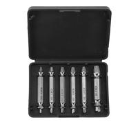 Screw Extractor Drill Set, Left Hand Spiral Cobalt System with Engraved Size Markings, Metal Storage Box