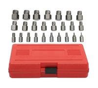 Screw Extractor Set, 25-Piece Hex Head Multi-Spline Easy Out Bolt Extractor, Efficient Steel Tool for Stripped Bolt Removal, Compatible with Power and Hand Tools