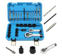 Screw Extractor Set 28PCS Extractor Kit Easy Out Stripped Screw Extractor High Hardness Nut Splitter Impact & Nut r Set for Rusted,Frozen,Rounded-Off olts, Studs, Nuts, Screws