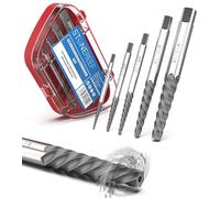 Screw Extractor Set 5 Pieces [Includes Pilot Drill] - Professional Left Extractor Set, Extractor, Screw Extractor Set, Screw Remover, Left Drill, Screw Extractor Set