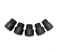 Screw Extractor Set 5pcs Multi-Spline Hexagon Socket Nut and Bolt Removal Tool, Hardened Steel, Corrosion Resistant, Assorted Sizes from 1/8 to 7/8(E)