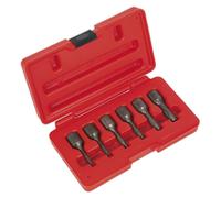 Screw Extractor Set 6pc 3/8"Sq Drive - Sealey AK8185 New
