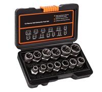 Screw Extractor Set - 700g Metal Socket with Three Eighth Inch Adapter Lug Nut Remover Tool | Precision Gripping Spiral Reverse Bit System | Bolt Extracting Mechanism | Durable Ready Stee