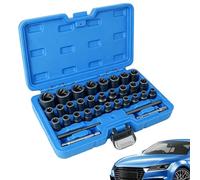 Screw Extractor Set, Universal Nut Removal Tool, 33 Pieces, Practical and at the Same Time, for Rusted, Rounded, Overtightened Fasteners on Chassis