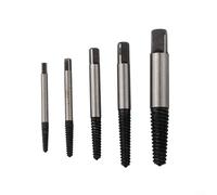 Screw Extractors Made from Steel Complete 5 Piece Toolkit Suitable for Various Repair Scenarios (A)