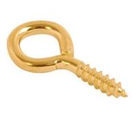 Screw Eyes EB Brassed Gold 12mm 14mm 25mm 30mm 35mm 40mm 45mm 55mm 65mm 75mm (Pack Quantity : 20 Eyes, Size : 35mm x 3.6mm)