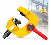 Screw Fasten Lifting Clamp, Heavy Duty Vertical Plate Clamp with Ring, Adjustable Jaw, Anti Loosening Design, No Scratching Or Denting, for I-Beam Channel Steel Handling 0.5t