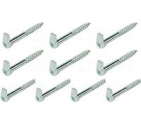 Screw Hooks with Cross Slot Heavy Duty GALVANISED Steel SELF Tapping Wood 5.8 x 65mm x10