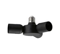 Screw In Adapter Colour Black Plastic 3 x Screw Adapters Bulb E27 3x20W Loops Black One Size