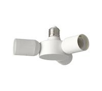 Screw In Adapter Colour White Plastic 3 x Screw Adapters Bulb E27 3x20W Loops White One Size