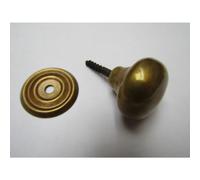 Screw In Cabinet Knob Antique Brass 38mm by Ironmongery World