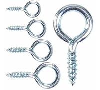 Screw in Eye Bolt Hooks 35mm Zinc Plated Eye Screws for Picture Frame Vine Loop Hook Wall Hanger Anti-Rust Hammock Hooks for Tie-Downs Pack of 20.